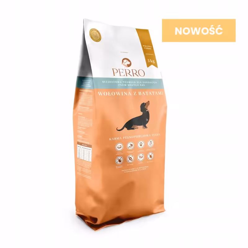 perro karma sucha wołowina z batatami dla psów dorosłych małych ras 3kg
